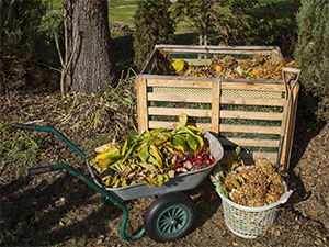 kompostování organického odpadu vzniklého na zahradě (tráva, listí, plevel atd.)